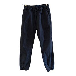 Perry Ellis Kid's School Uniform Jogger Pants, Blue, Size 8, Cotton Spandex